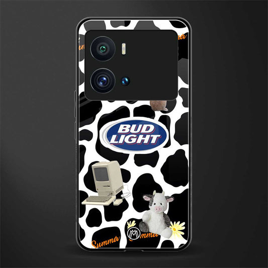 moo moo summer vibes back phone cover | glass case for iQOO 9 Pro
