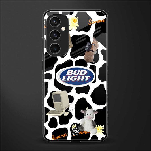 moo moo summer vibes back phone cover | glass case for samsung galaxy s23 fe 5g