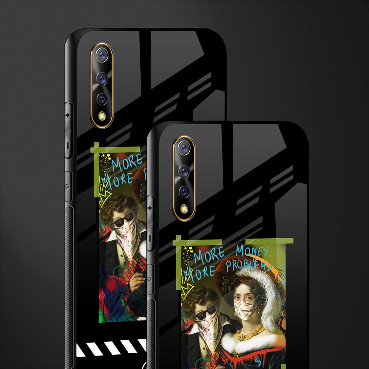 more money more problems glass case for vivo s1 image-2