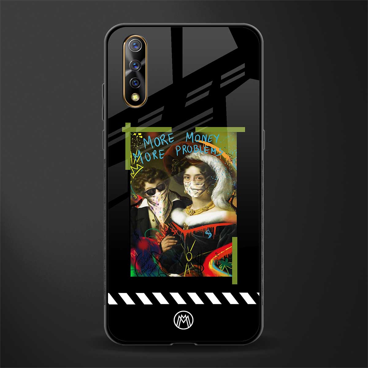 more money more problems glass case for vivo s1 image