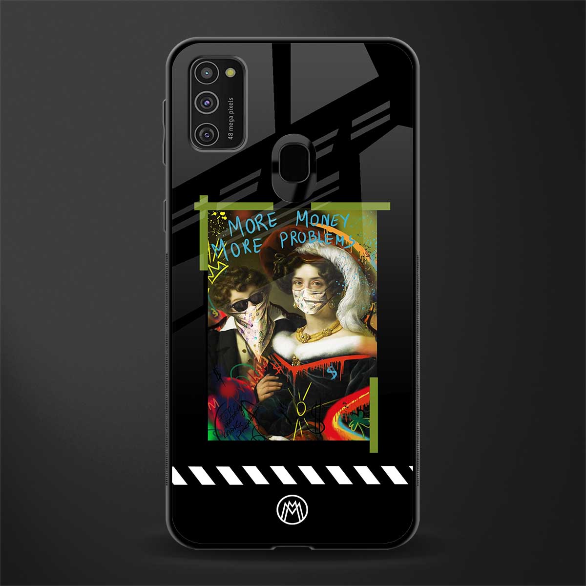 more money more problems glass case for samsung galaxy m21 image