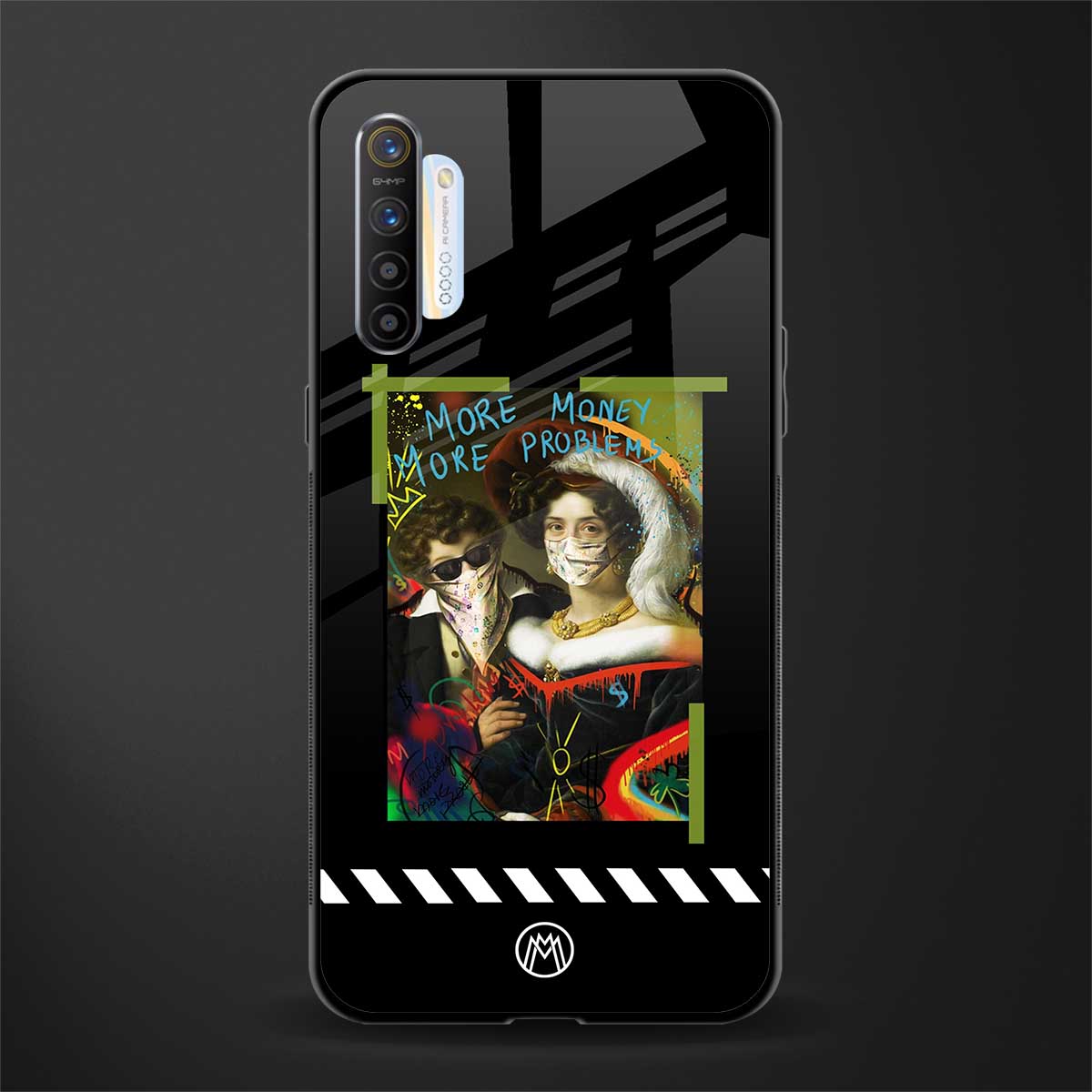 more money more problems glass case for realme xt image