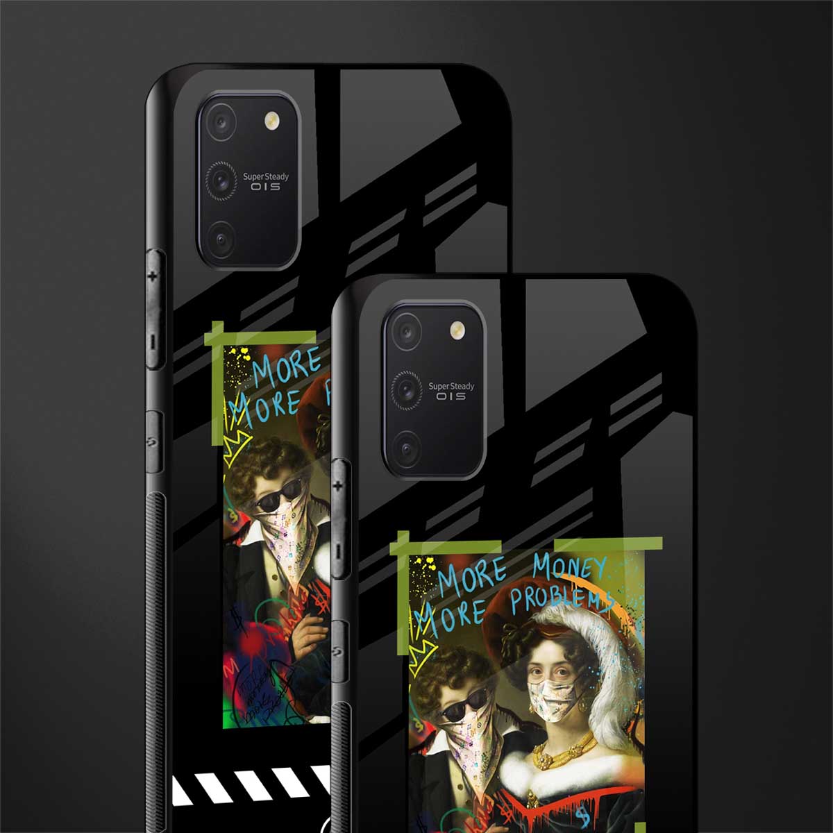 more money more problems glass case for samsung galaxy a91 image-2