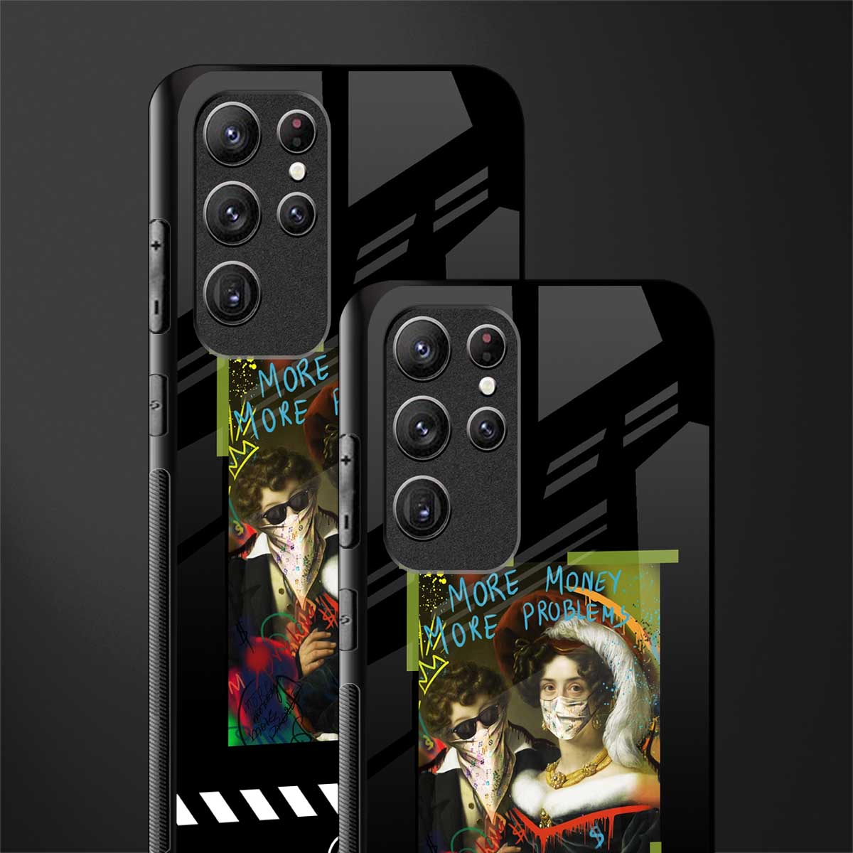 more money more problems glass case for samsung galaxy s22 ultra 5g image-2