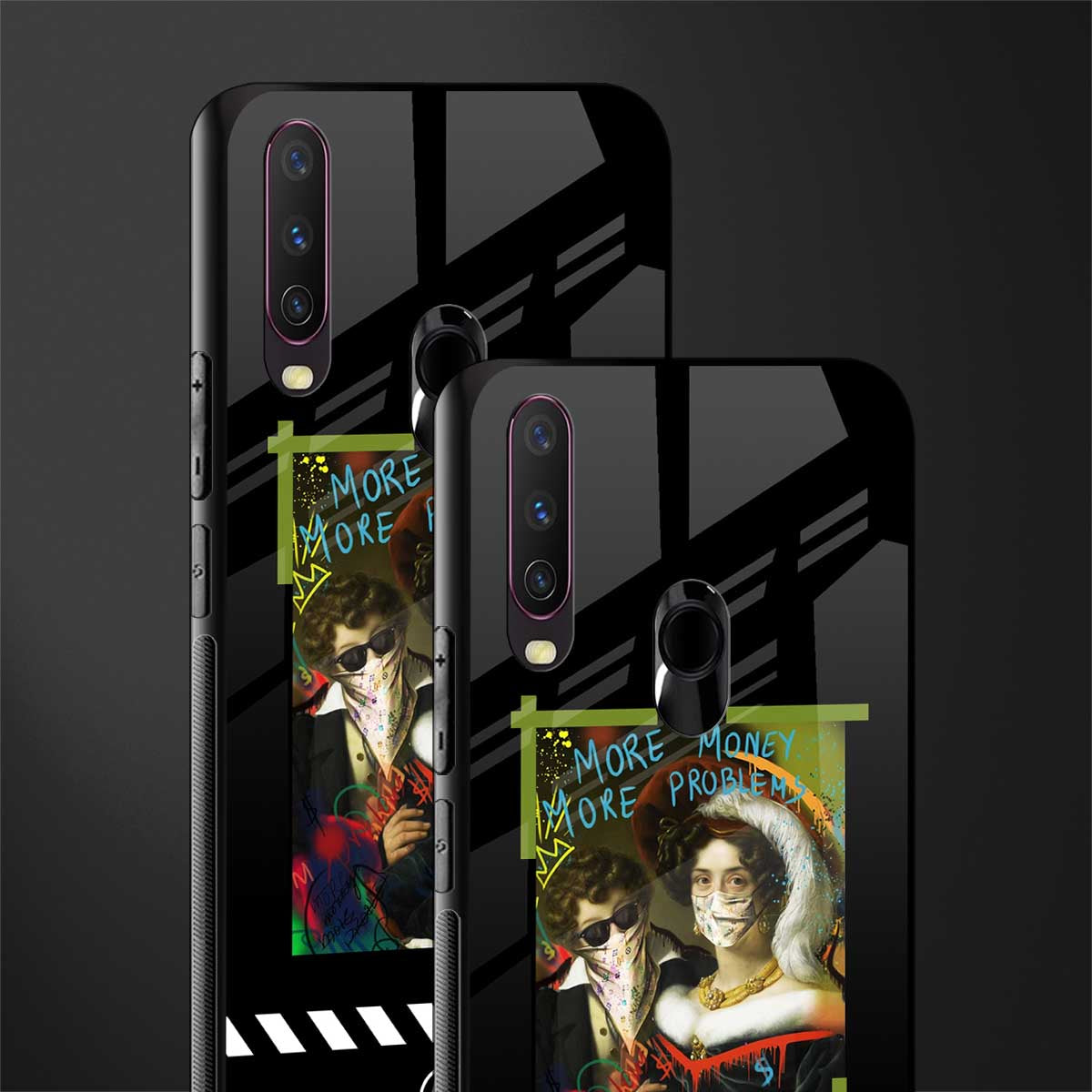 more money more problems glass case for vivo y12 image-2