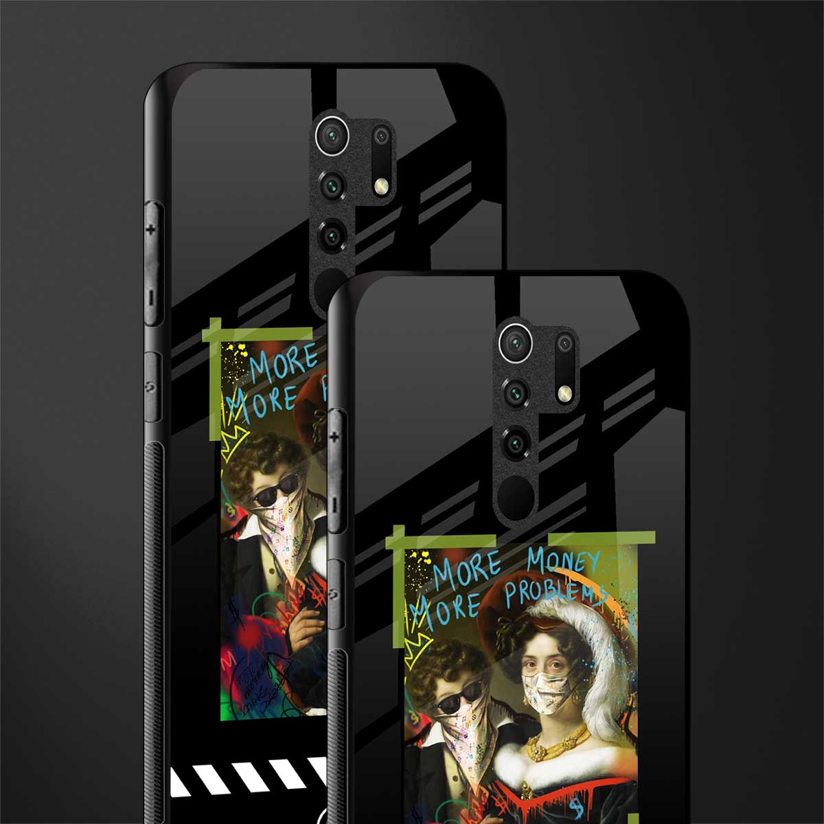 more money more problems glass case for redmi 9 prime image-2