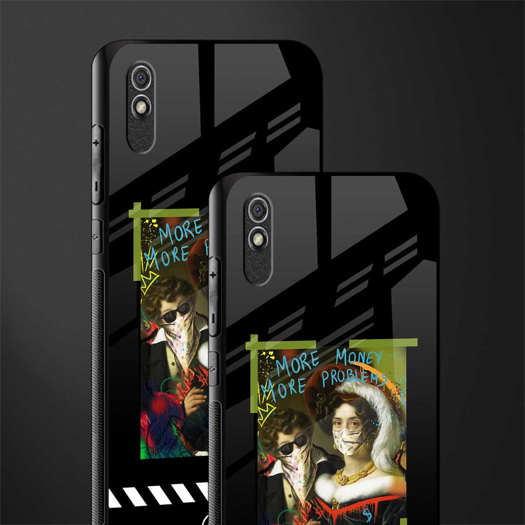 more money more problems glass case for redmi 9i image-2