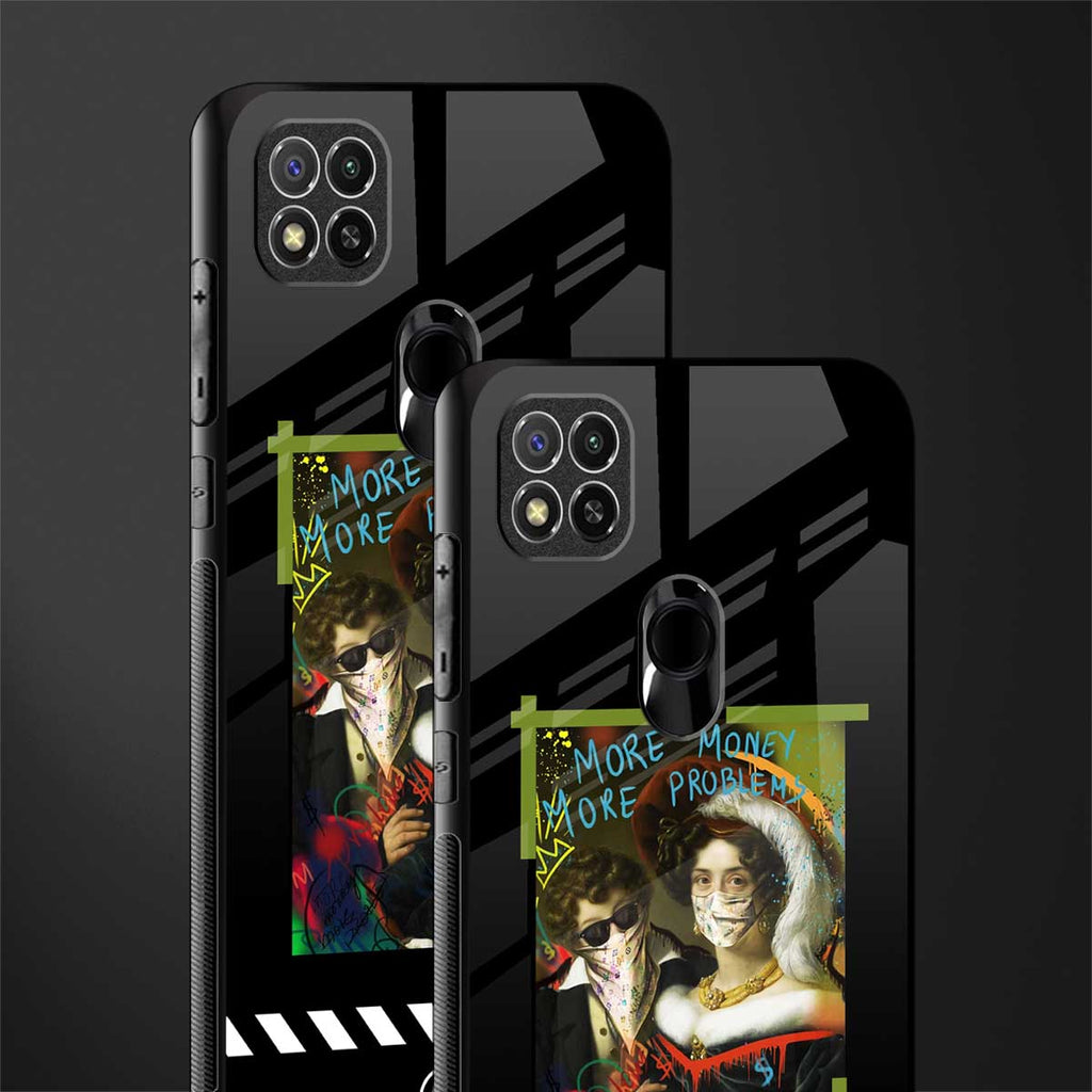 more money more problems glass case for redmi 9c image-2