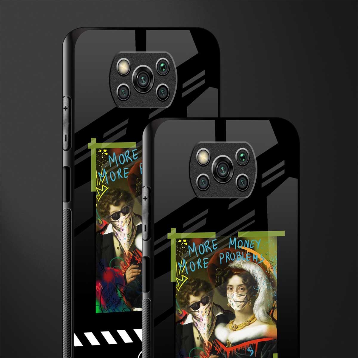 more money more problems glass case for poco x3 pro image-2