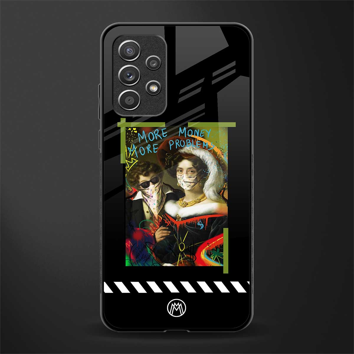 more money more problems glass case for samsung galaxy a32 4g image