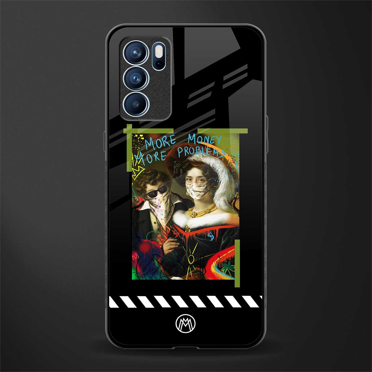 more money more problems glass case for oppo reno6 5g image