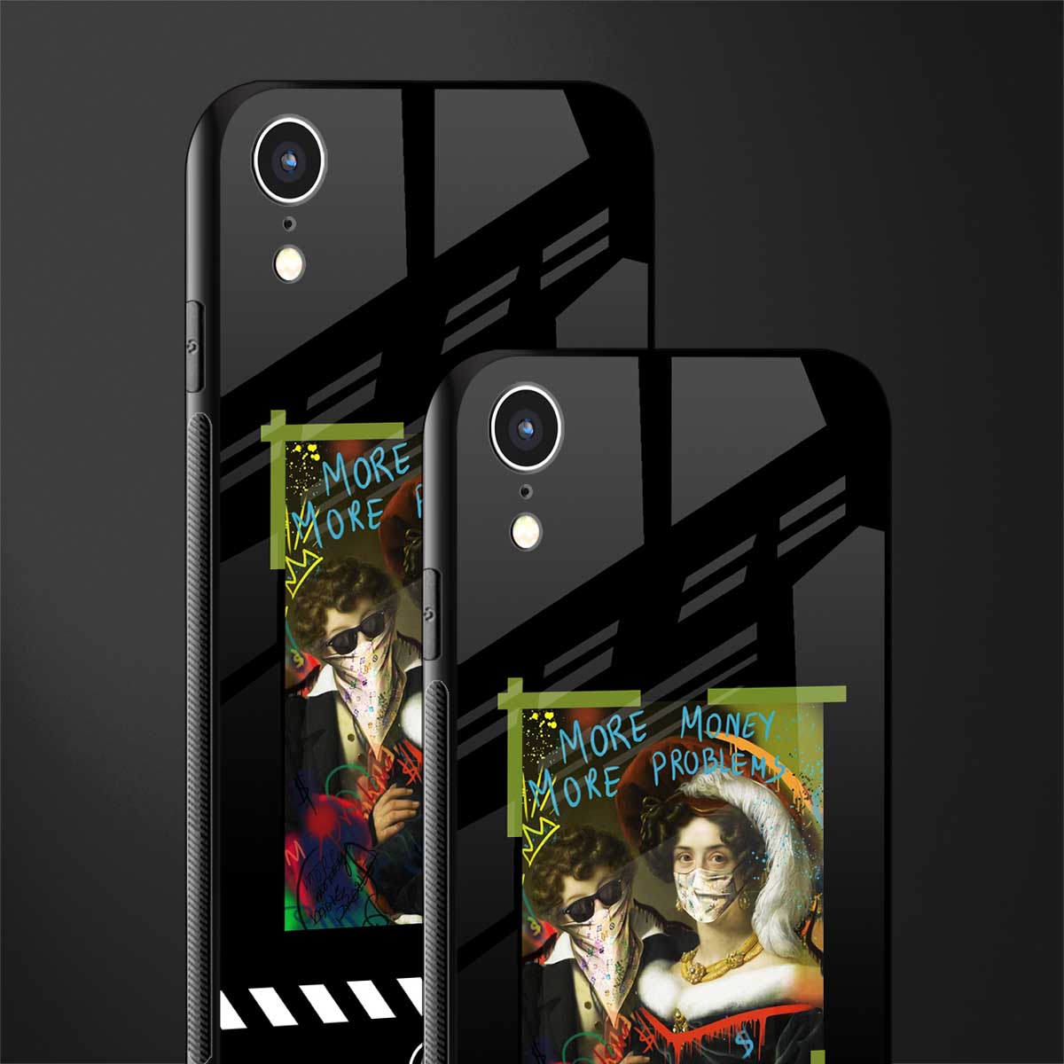 more money more problems glass case for iphone xr image-2