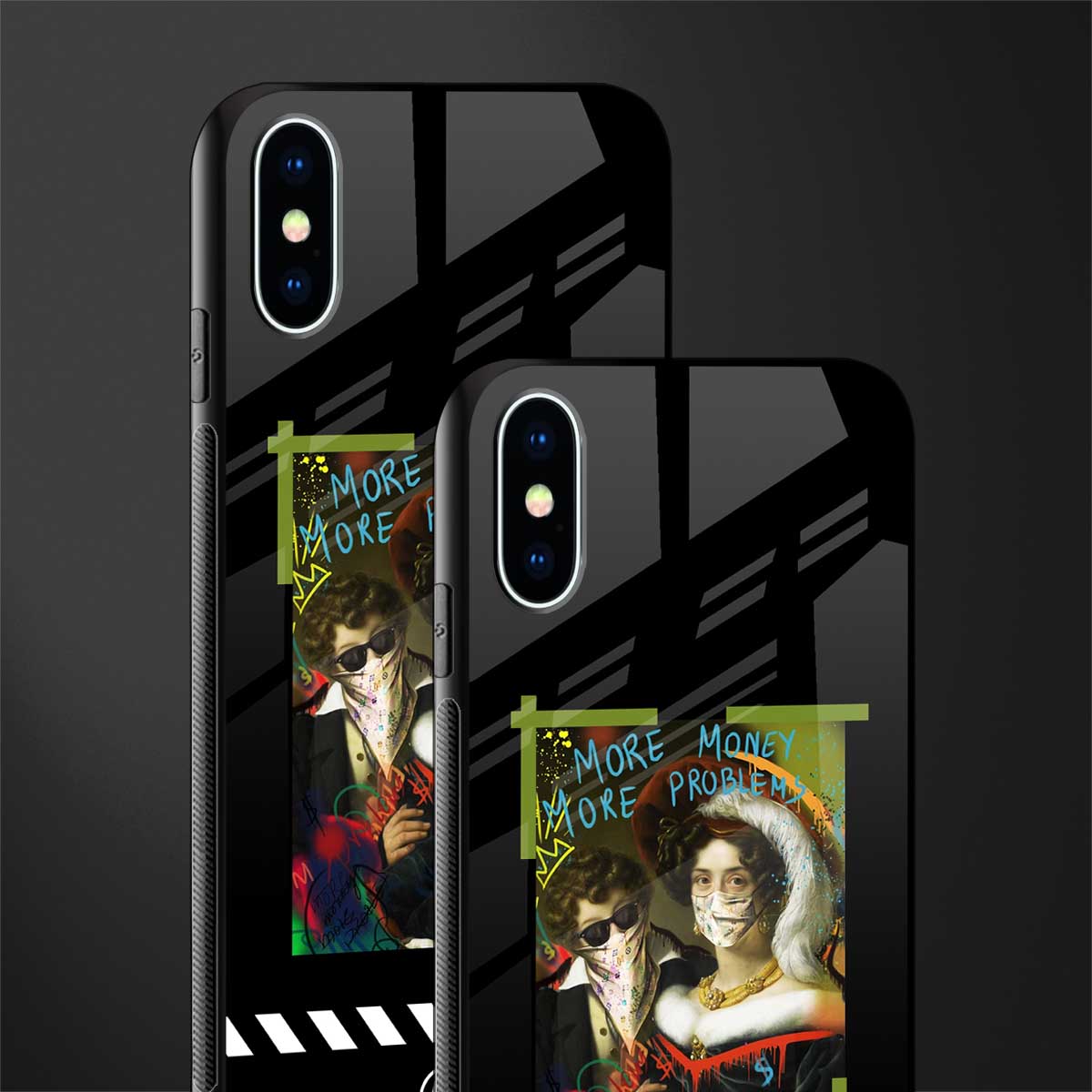 more money more problems glass case for iphone x image-2