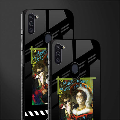 more money more problems glass case for samsung galaxy m11 image-2