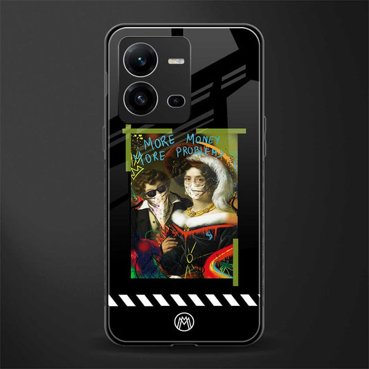 more money more problems back phone cover | glass case for vivo v25-5g