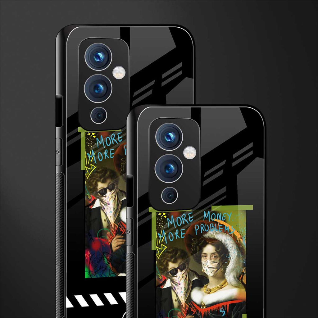 more money more problems back phone cover | glass case for oneplus 9