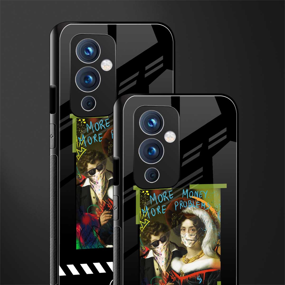 more money more problems back phone cover | glass case for oneplus 9