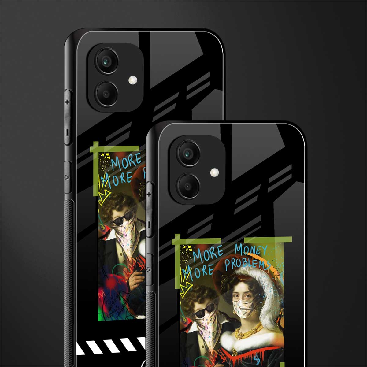 more money more problems back phone cover | glass case for samsung galaxy a04