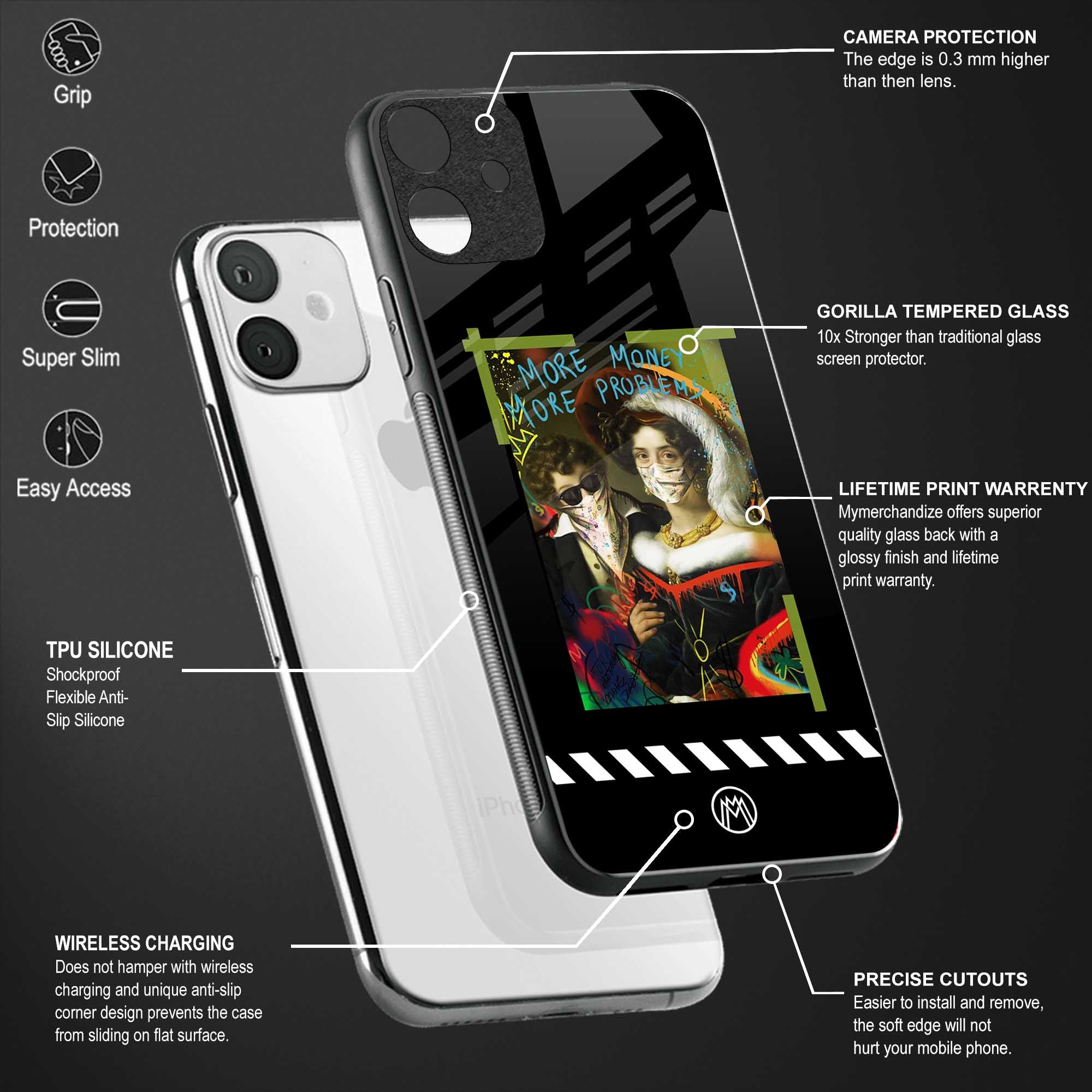 more money more problems glass case for oppo a54 image-4