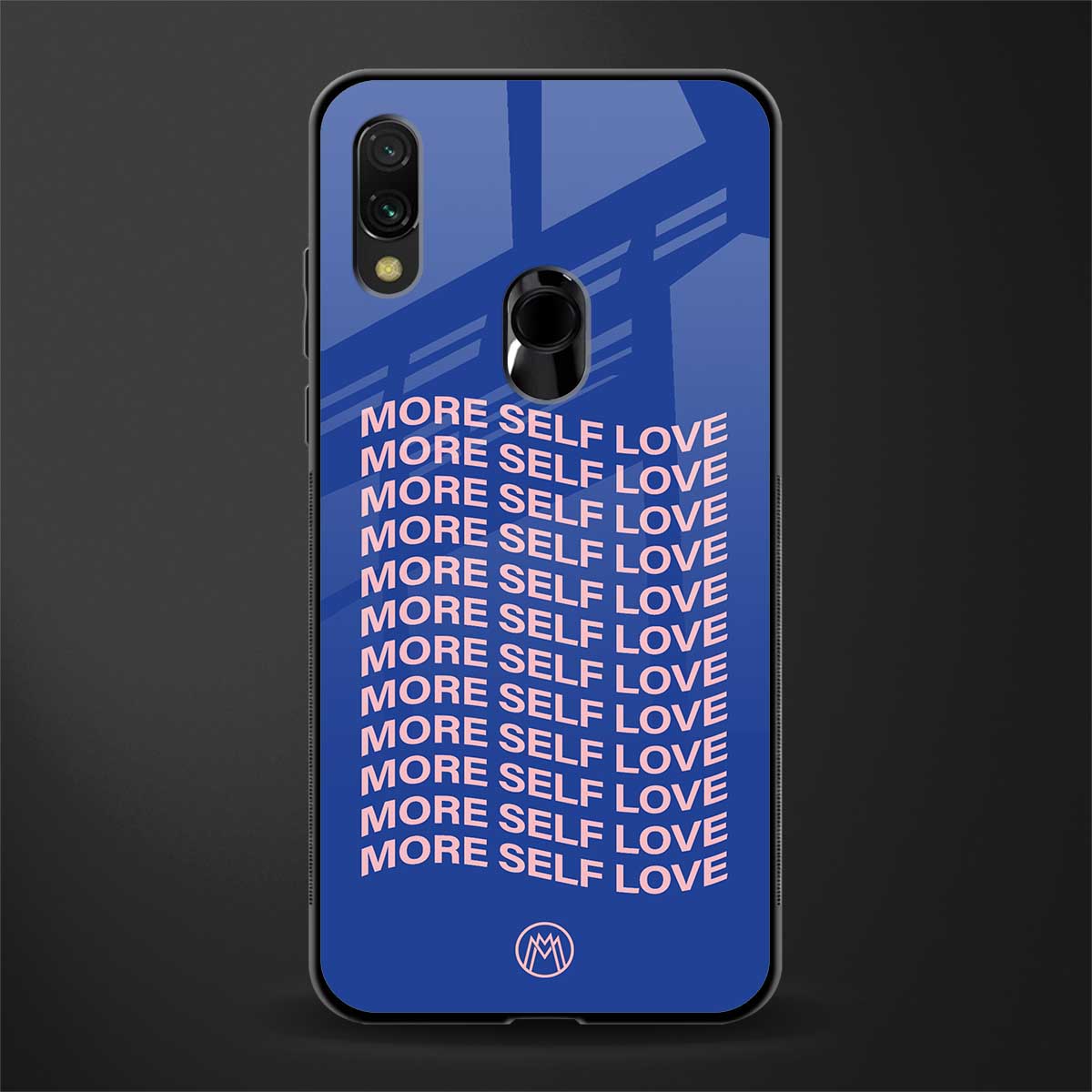 more self love glass case for redmi y3 image