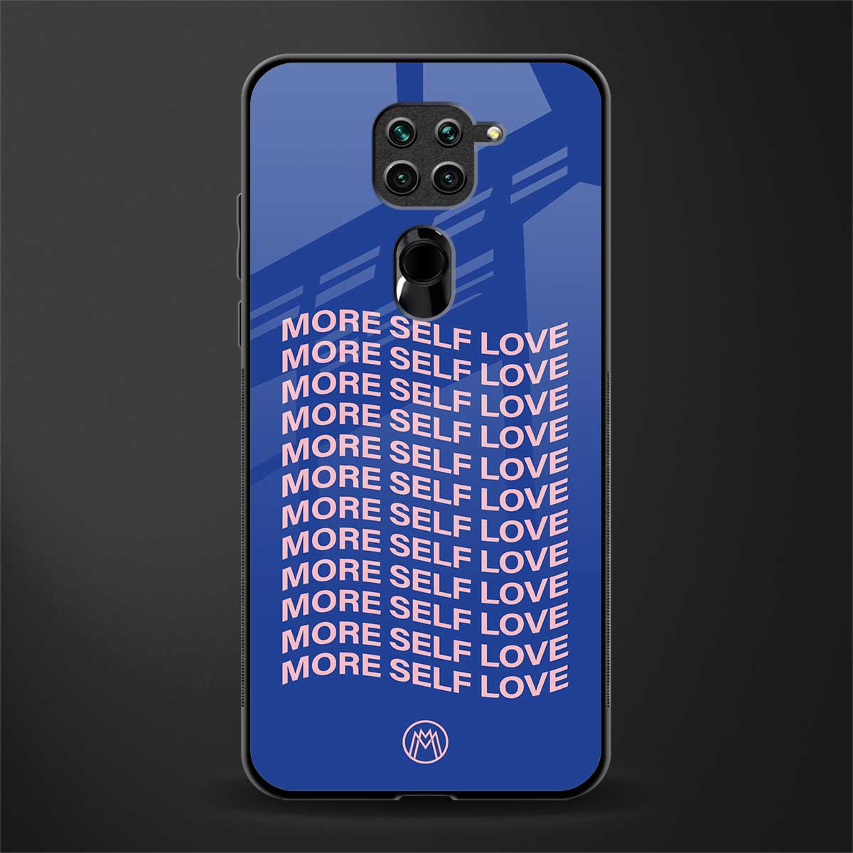 more self love glass case for redmi note 9 image