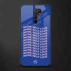 more self love glass case for redmi 9 prime image