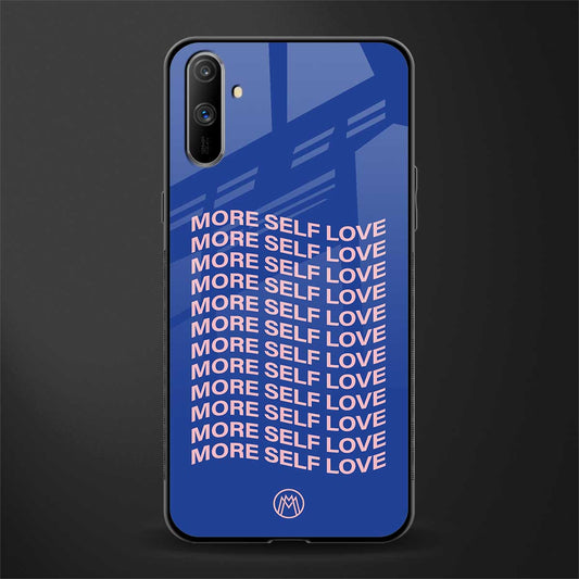 more self love glass case for realme c3 image
