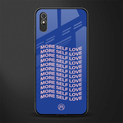 more self love glass case for redmi 9a image