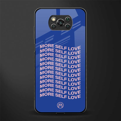 more self love glass case for poco x3 image