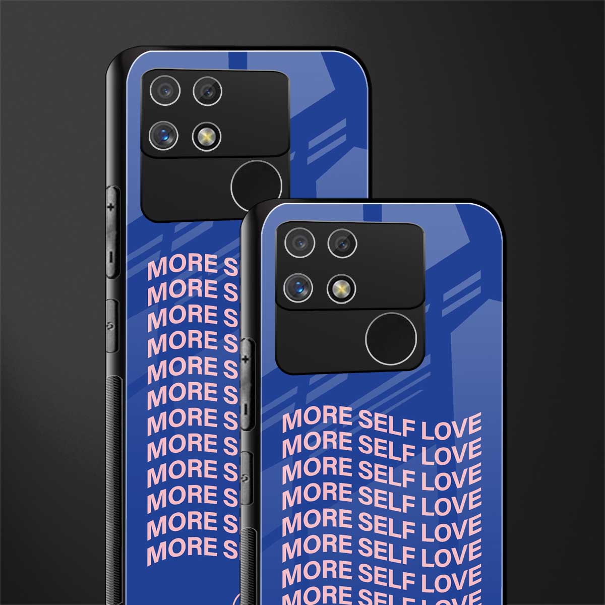 more self love back phone cover | glass case for realme narzo 50a