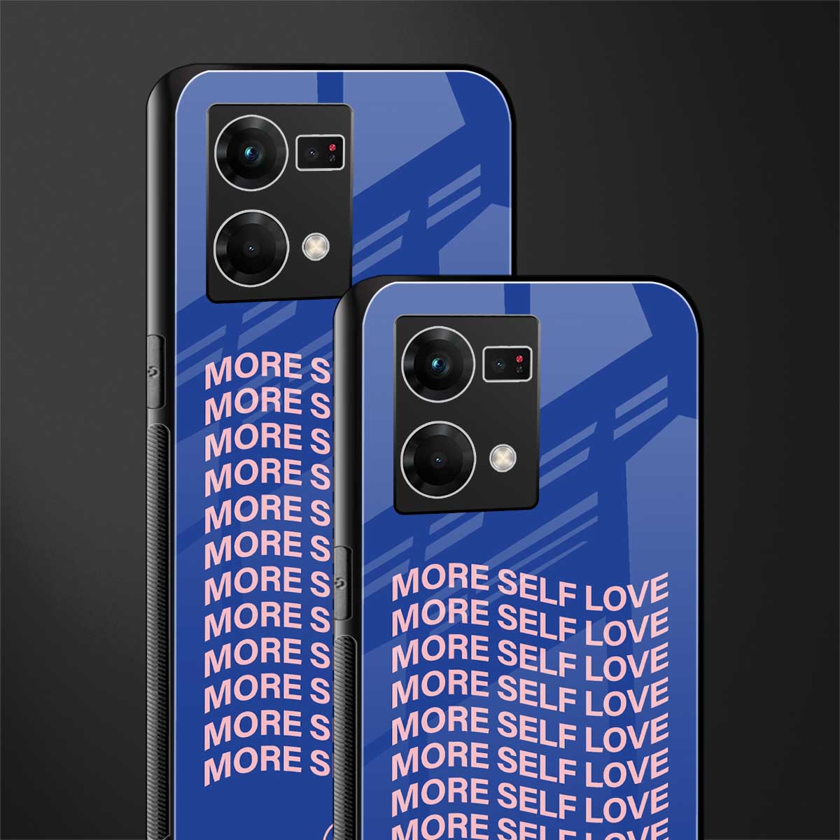 more self love back phone cover | glass case for oppo f21 pro 4g