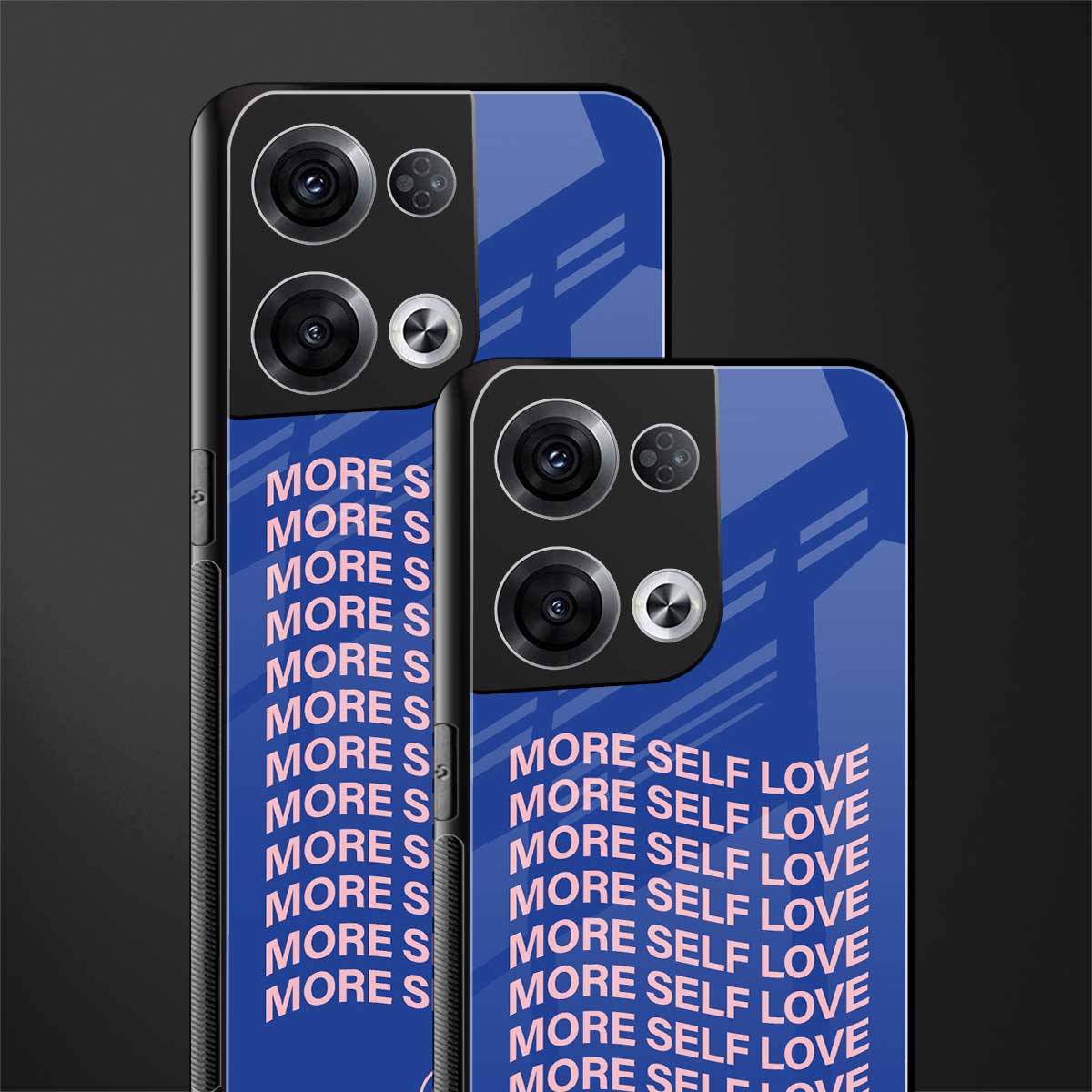 more self love back phone cover | glass case for oppo reno 8
