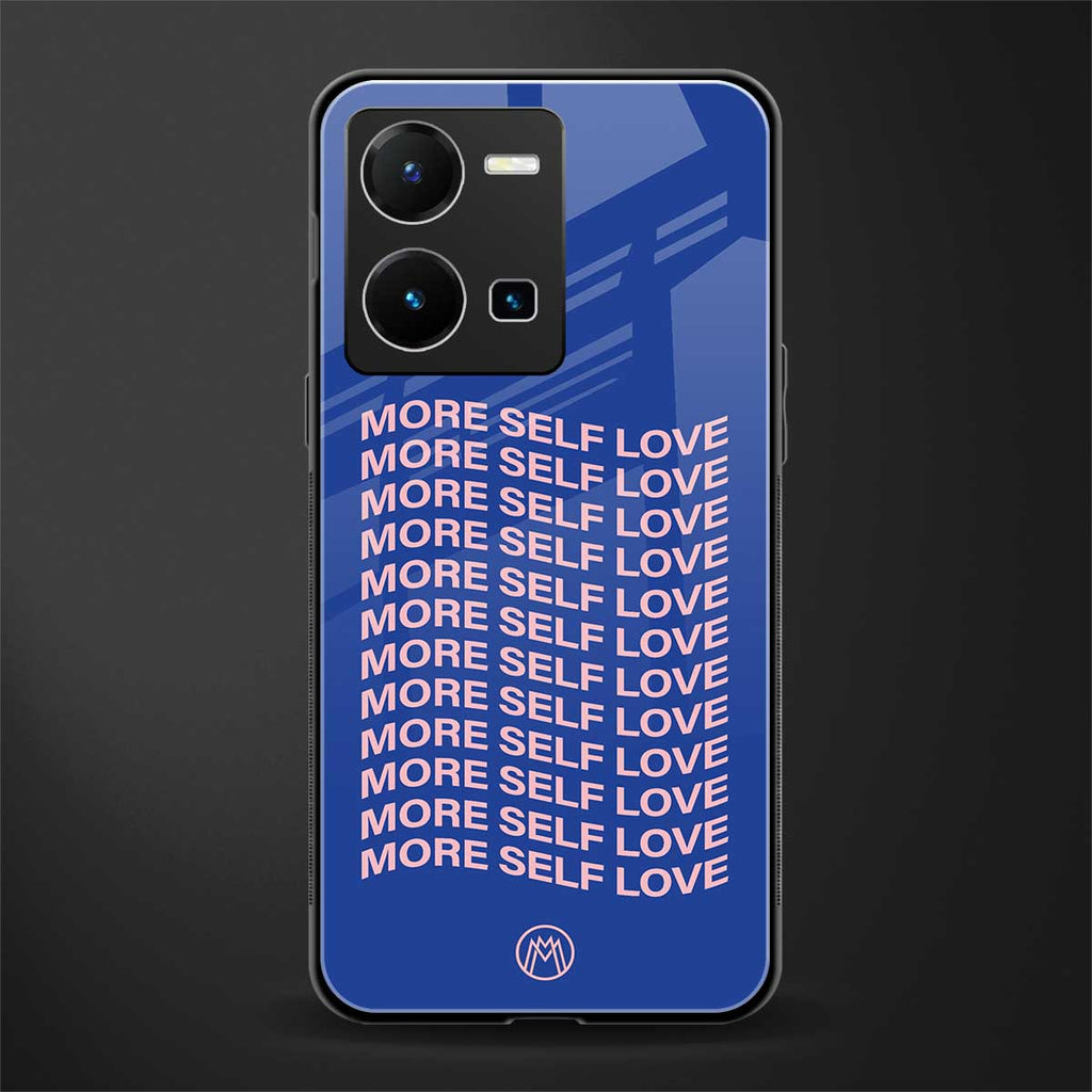 more self love back phone cover | glass case for vivo y35 4g