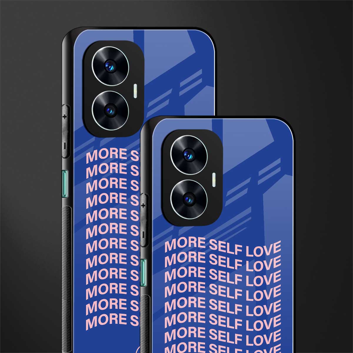 more self love back phone cover | glass case for realme c55