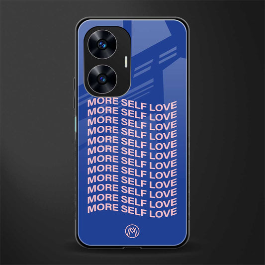 more self love back phone cover | glass case for realme c55