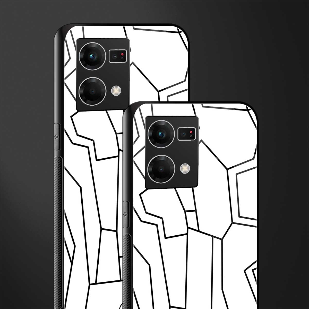 mosaic back phone cover | glass case for oppo f21 pro 4g