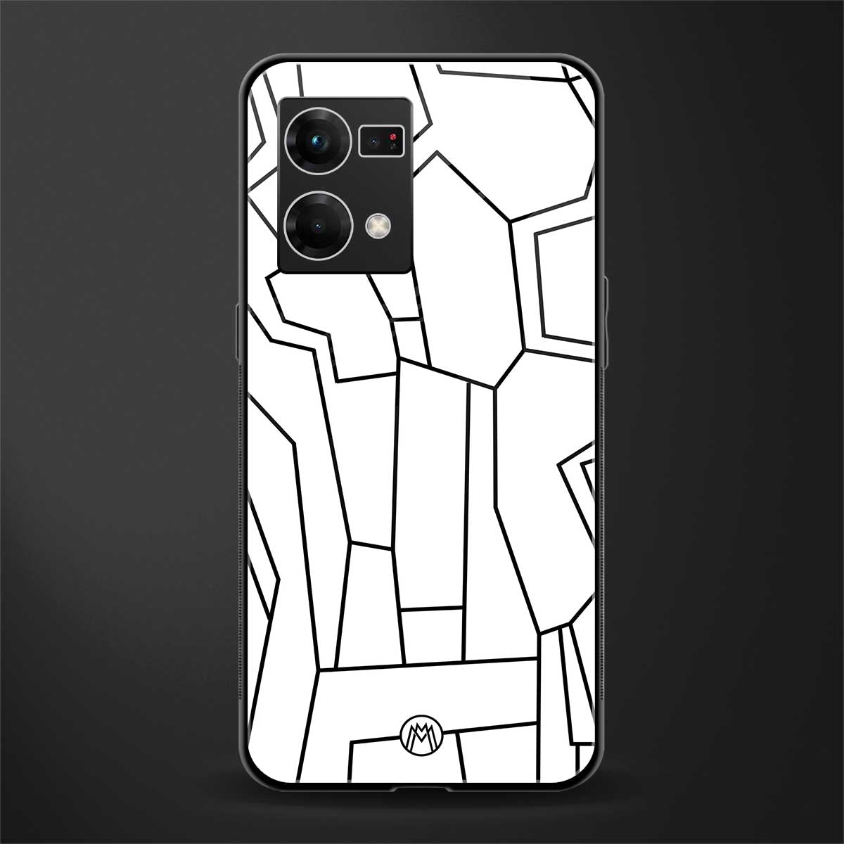 mosaic back phone cover | glass case for oppo f21 pro 4g