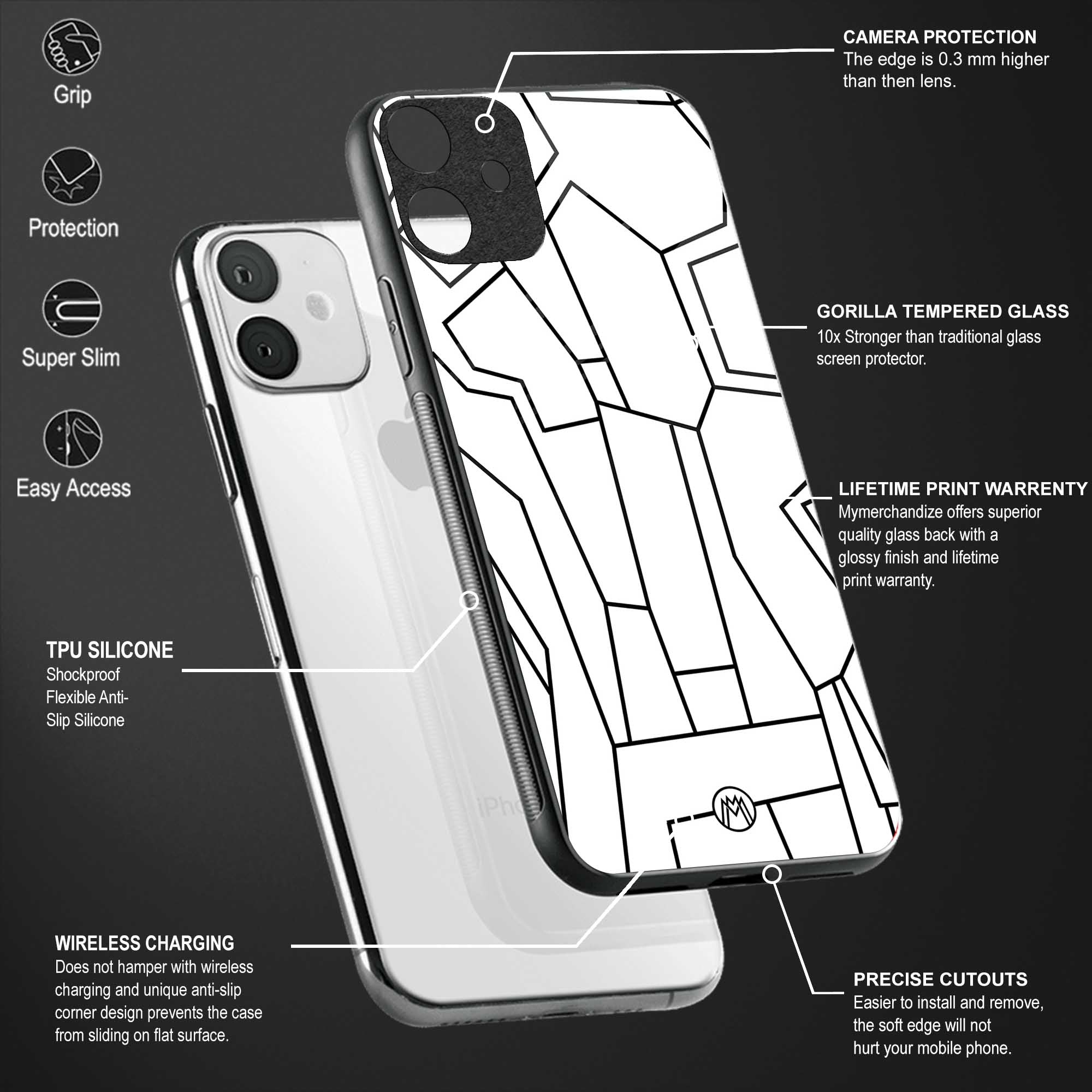 Mosaic Glass Case for mi 11 lite image-4
