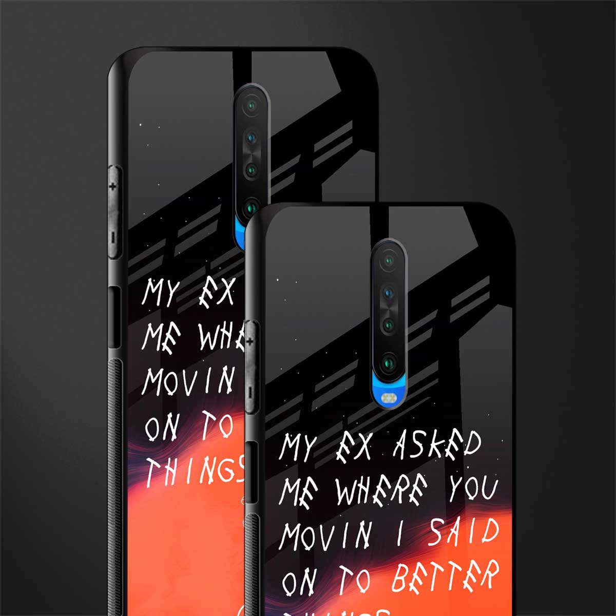 Moving On Glass Case for poco x2 image-2