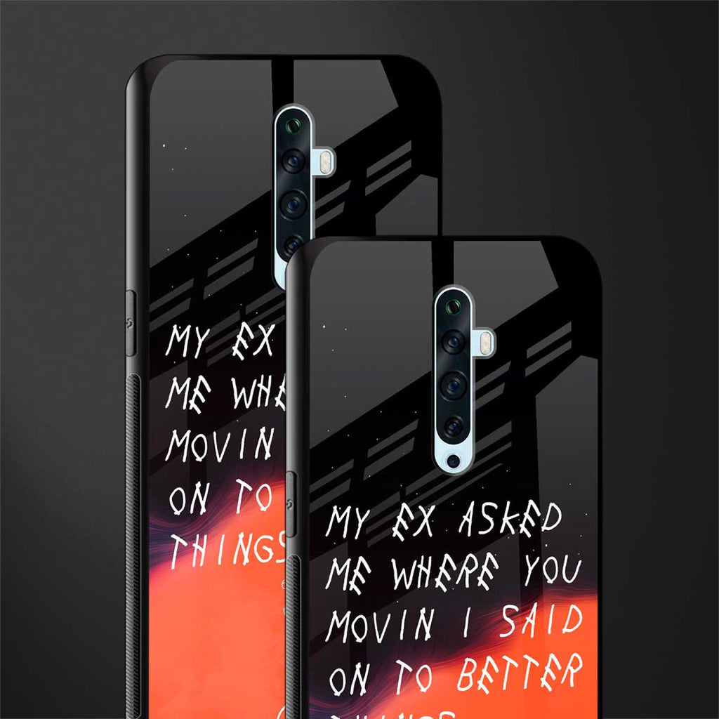 Moving On Glass Case for oppo reno 2f image-2