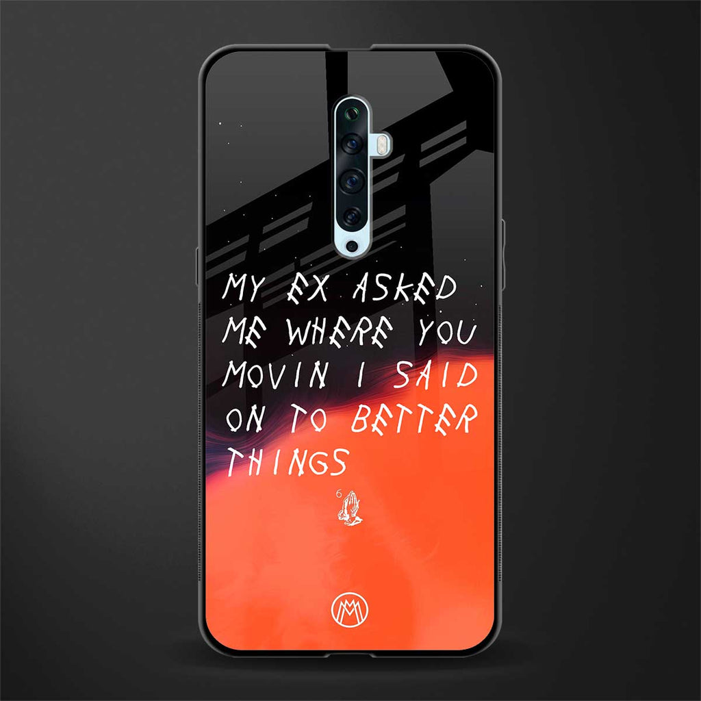 Moving On Glass Case for oppo reno 2f image