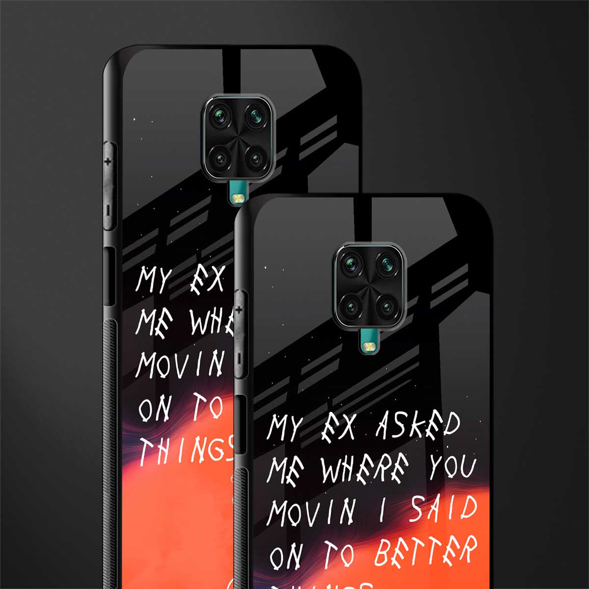 Moving On Glass Case for redmi note 9 pro image-2