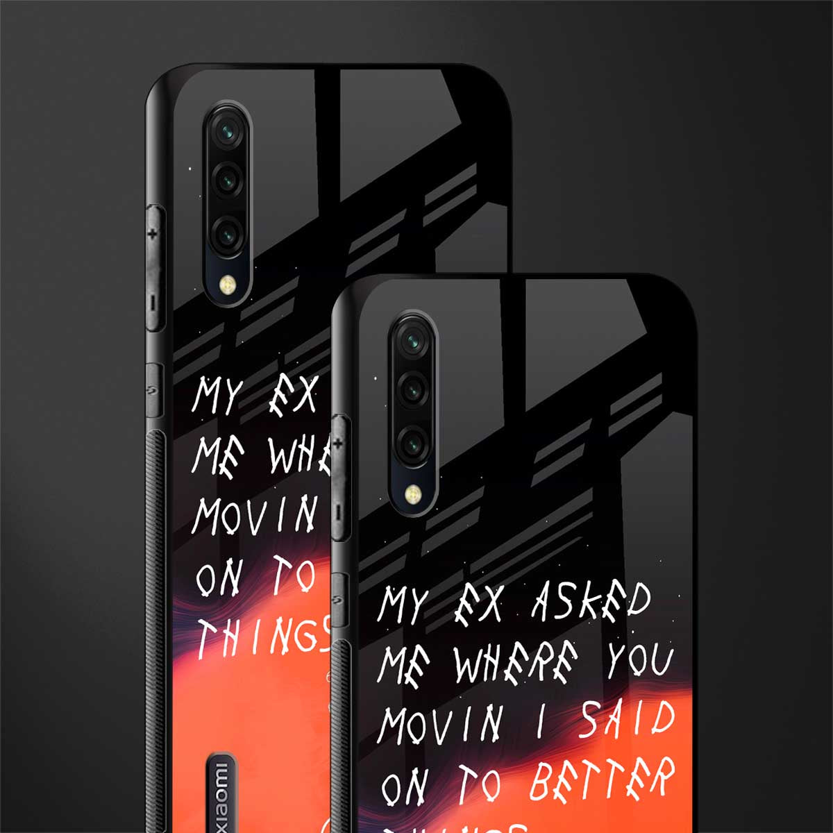 Moving On Glass Case for mi a3 redmi a3 image-2