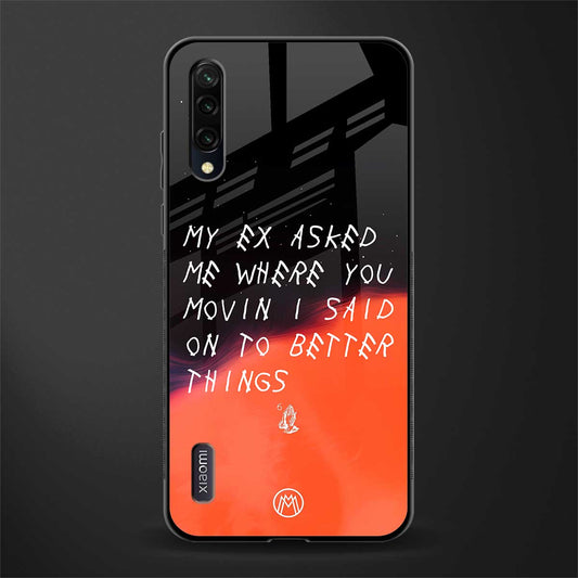 Moving On Glass Case for mi a3 redmi a3 image