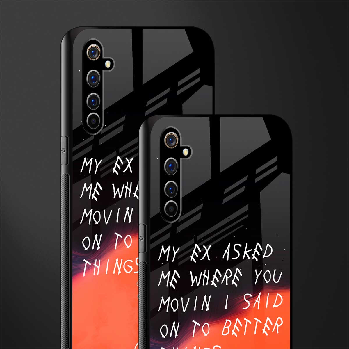 Moving On Glass Case for realme x50 pro image-2