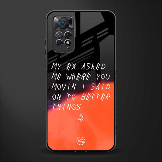 moving on back phone cover | glass case for redmi note 11 pro plus 4g/5g