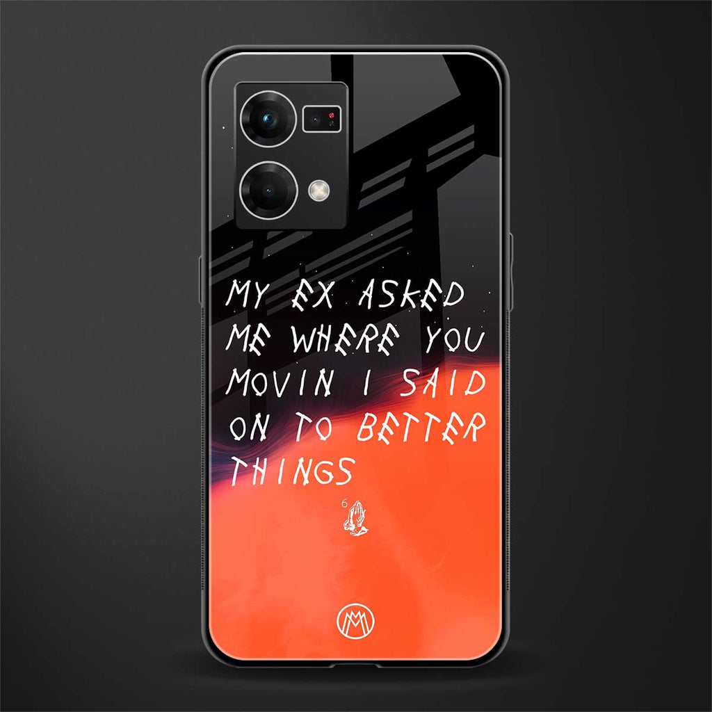 moving on back phone cover | glass case for oppo f21 pro 4g