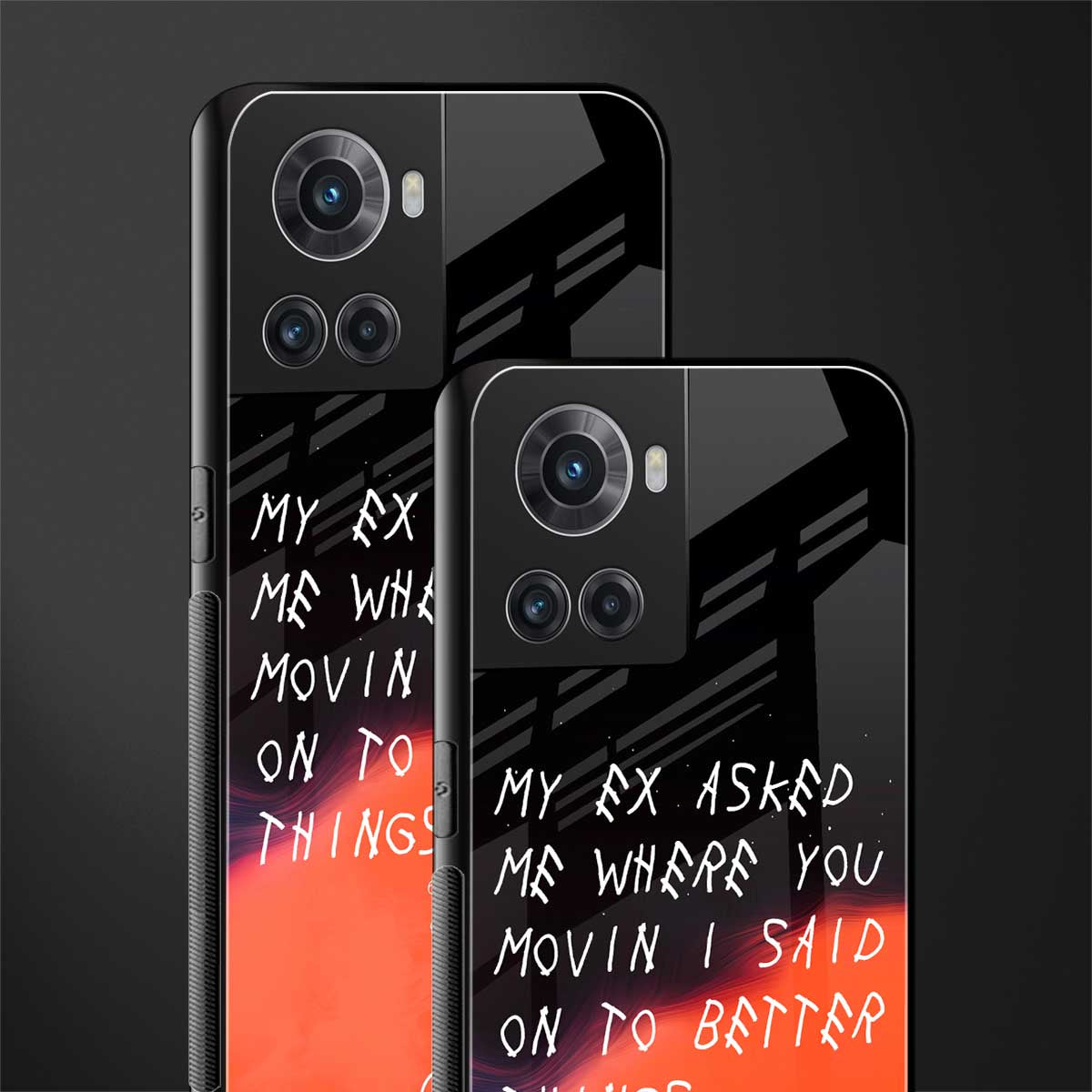 moving on back phone cover | glass case for oneplus 10r 5g