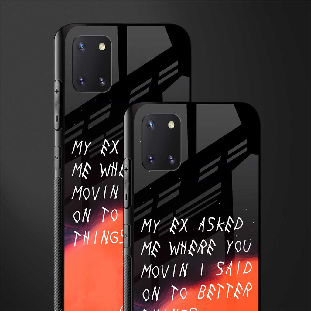 Moving On Glass Case for samsung a81 image-2