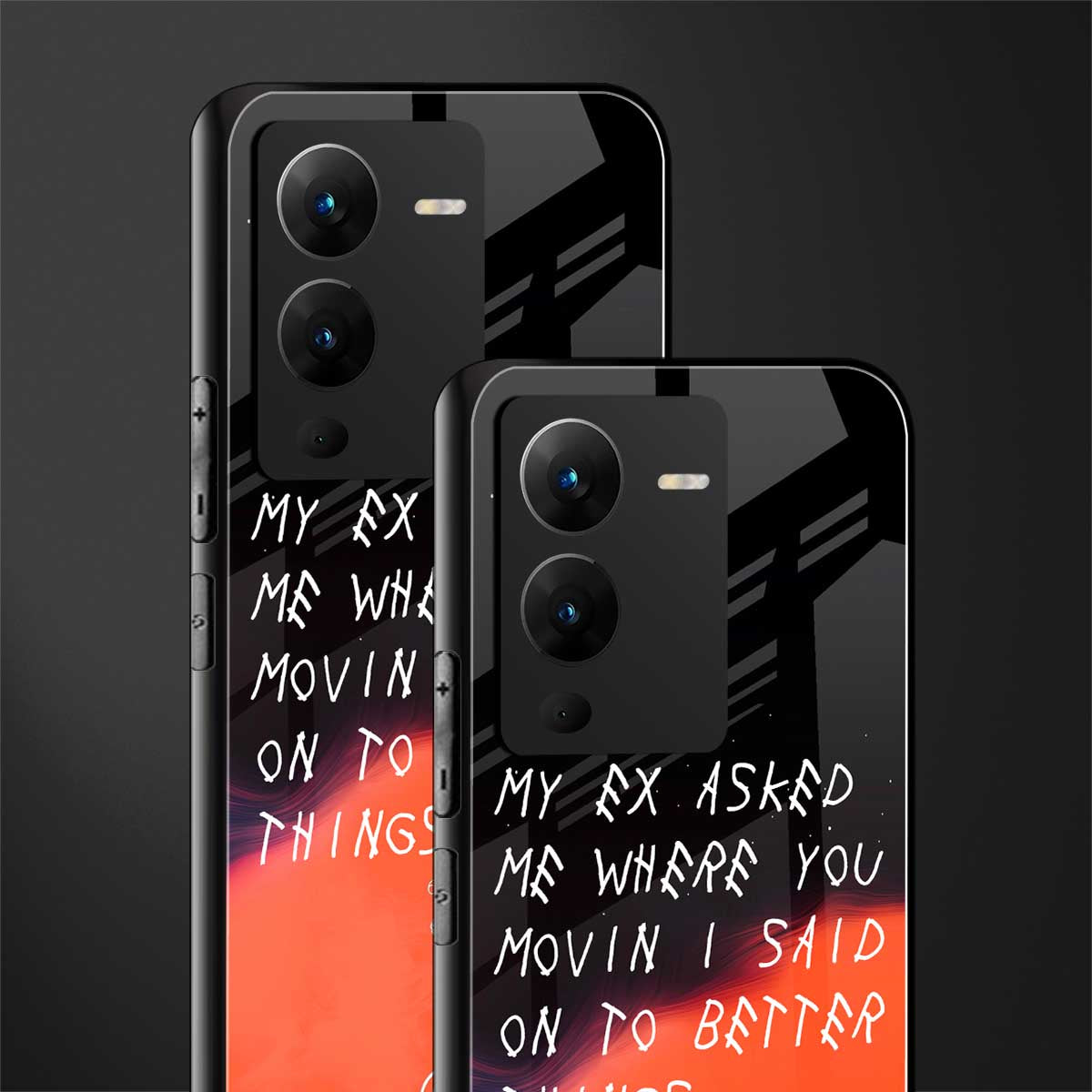 moving on back phone cover | glass case for vivo v25 pro 5g